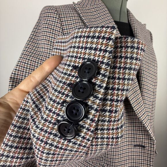 Talbots Oversized Boyfriend Blazer – Academia Preppy Style, Cotton Wool‎ Jacket - Picture 9 of 14